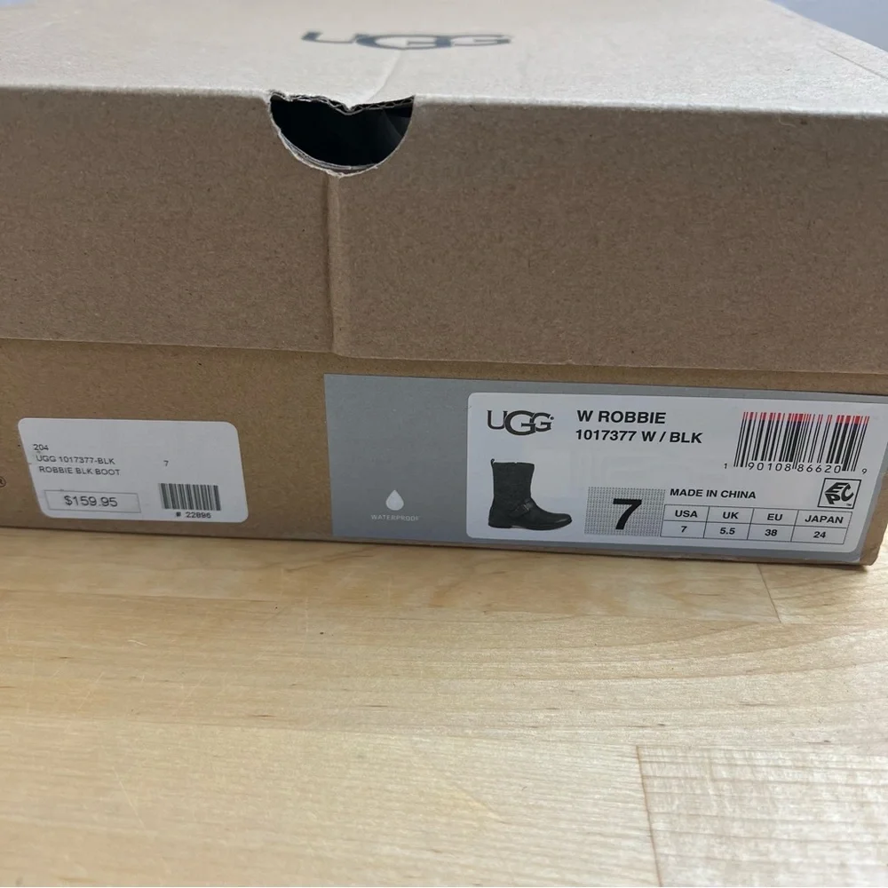 UGG Robbie Waterproof Leather Motorcycle Boots Women's US Size 7 - Picture 15 of 16